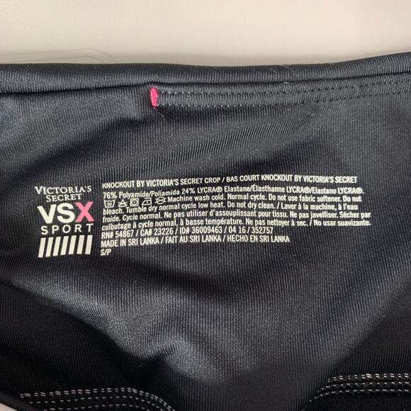 3/$20 Victoria Sport VSX women's black / blue tie dye Knockout Crop Capri SZ S - Picture 9 of 9